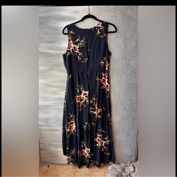 Orange and Pink Sleeveless High Low Sundress for Cocktail - Picture 8 of 8